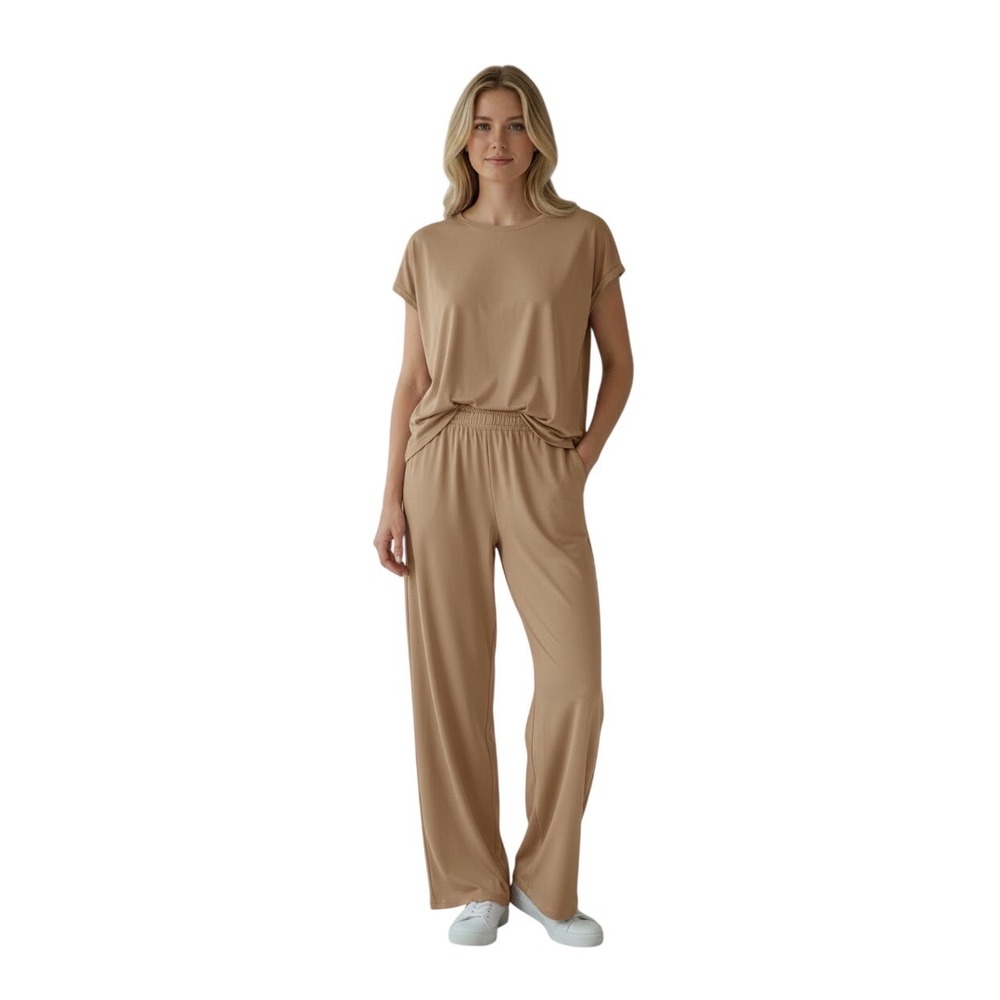 Barefoot Dreams Women's Cozy Camel Lounge Pajama Set